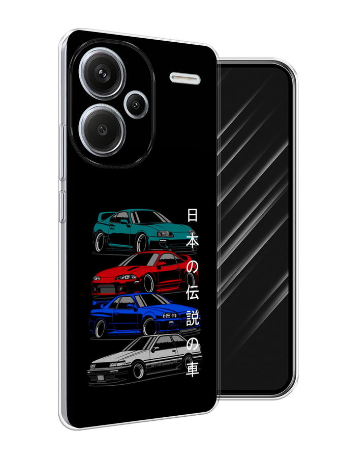 

Чехол Awog на Redmi Note 13 Pro+ "JDM Legend cars", Зеленый;красный;синий, 320250-1