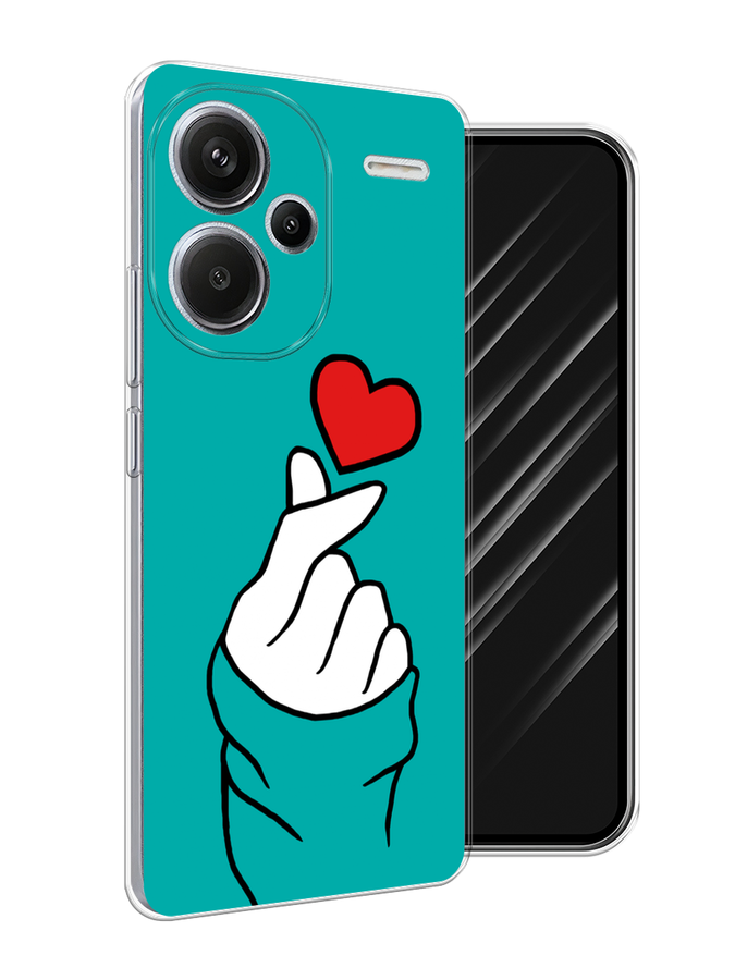 

Чехол Awog на Redmi Note 13 Pro+ "Маленькое сердечко", Голубой;белый;красный, 320250-1