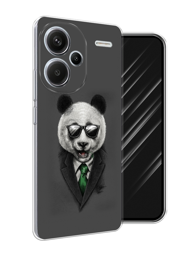 

Чехол Awog на Redmi Note 13 Pro+ "Деловая панда", Серый;зеленый, 320250-1