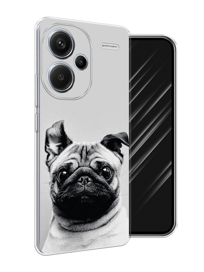 

Чехол Awog на Redmi Note 13 Pro+ "Ушастый мопс", Серый, 320250-1