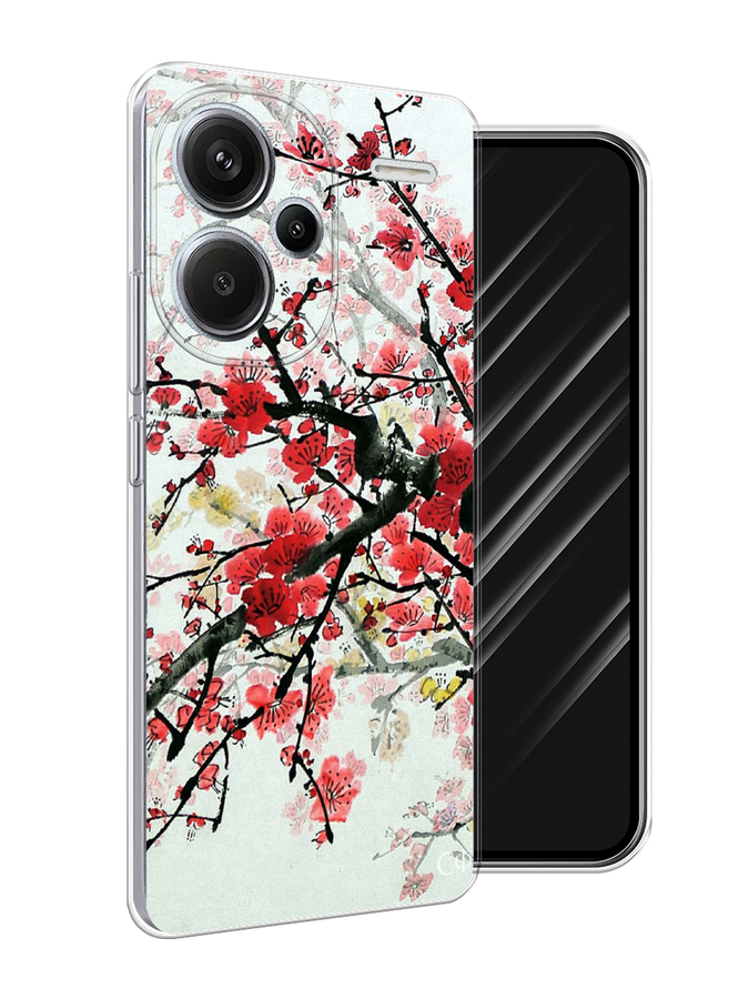 

Чехол Awog на Redmi Note 13 Pro+ "Сакура", Розовый;черный, 320250-1