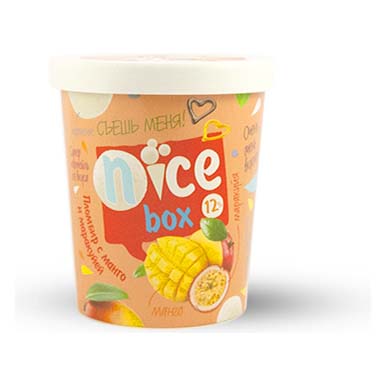 

Мороженое пломбир Первый вкус Nice box с манго и маракуйей 450 г бзмж