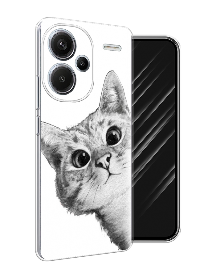 

Чехол Awog на Redmi Note 13 Pro+ "Кот рисунок черно-белый", Черный, 320250-1