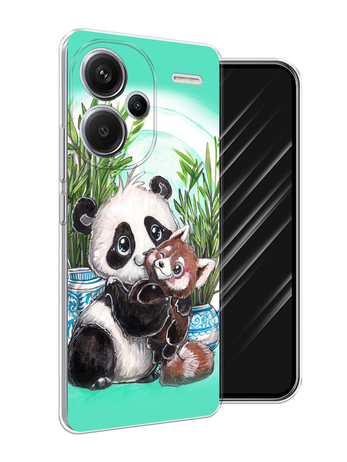

Чехол Awog на Redmi Note 13 Pro+ "Друзья зверята", Бирюзовый;белый;черный, 320250-1