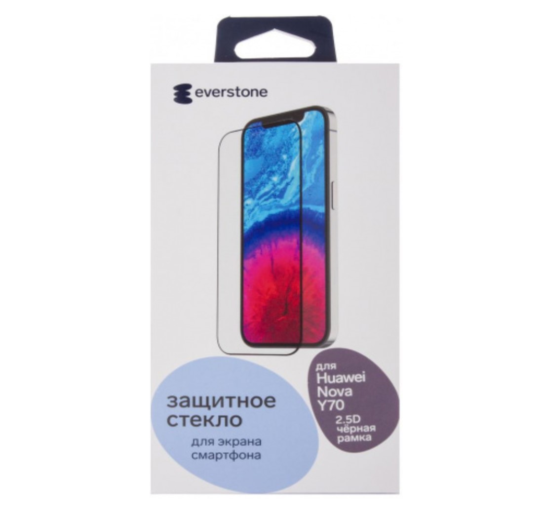 

Защитное стекло Everstone 2.5D FG для Huawei Nova Y70 черная рамка, 2.5D FG для Huawei Nova Y70 черная рамка