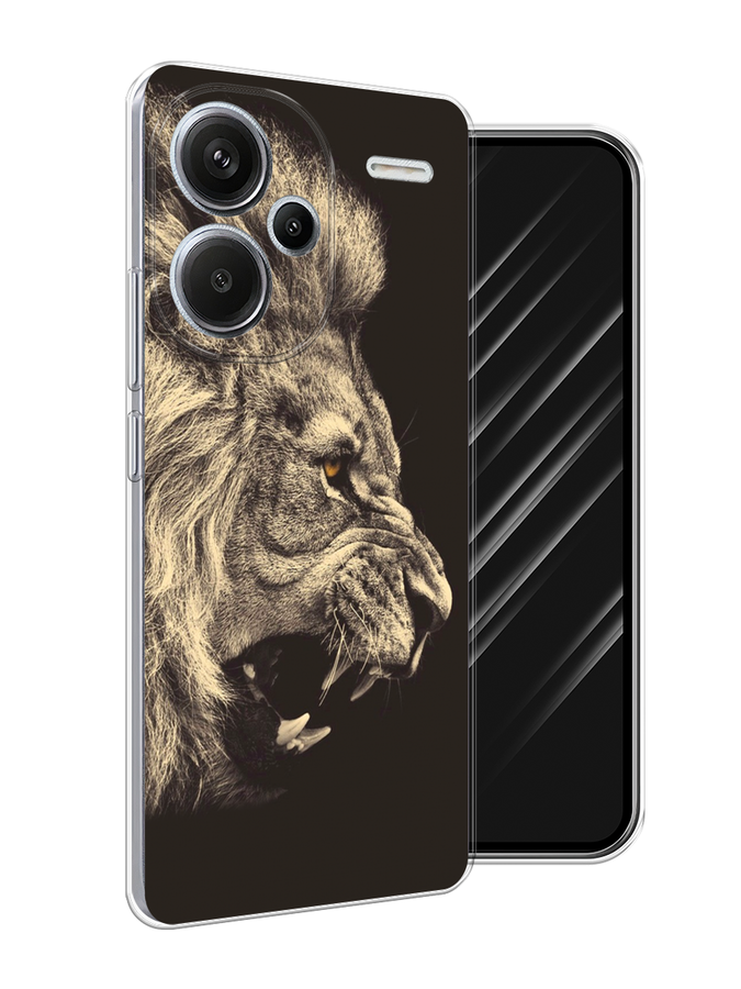 

Чехол Awog на Redmi Note 13 Pro+ "Львиный рык 2", Бежевый;черный, 320250-1