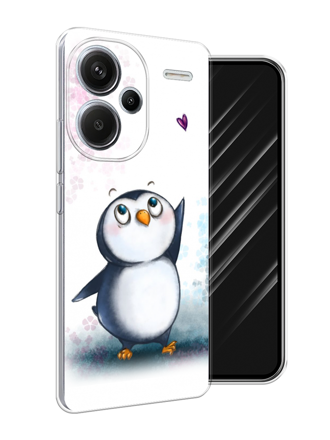 

Чехол Awog на Redmi Note 13 Pro+ "Пингвин и сердечко", Белый, 320250-1