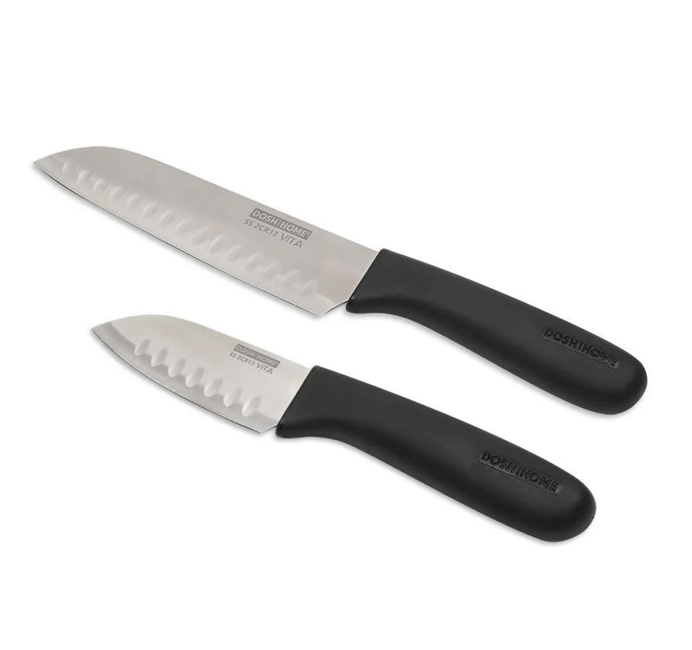 Набор ножей Santoku DOSH HOME VITA, включающий два элемента: 17 см и 10 см.