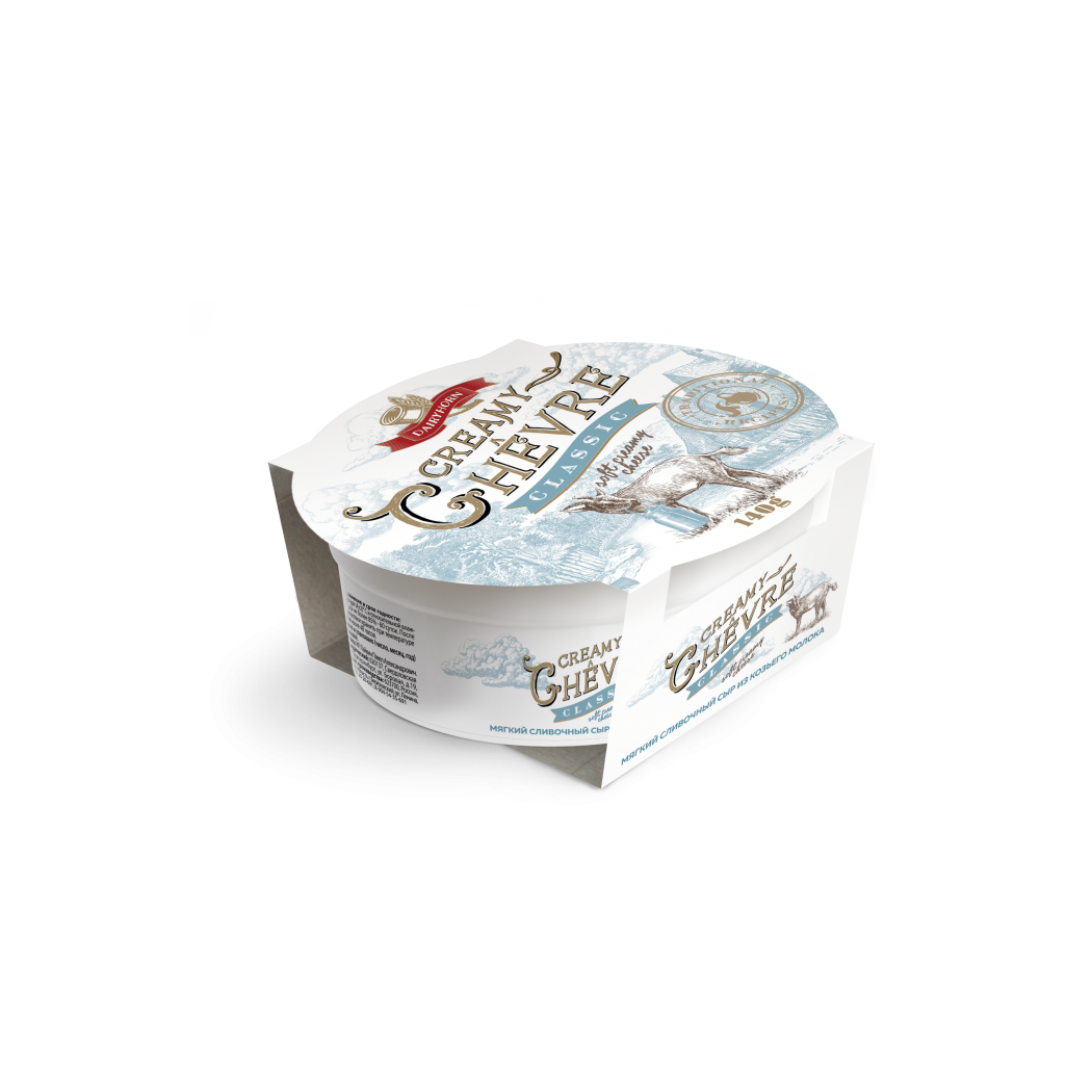 

Сыр мягкий Dairyhorn Фромаж Бланк Шевре козий классический 60% 140 г бзмж