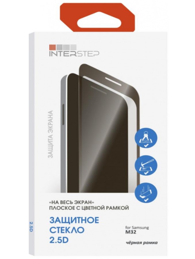 

Защитное стекло InterStep 2.5D FG для Samsung Galaxy M32 черная рамка, 2.5D FG для Samsung Galaxy M32 черная рамка