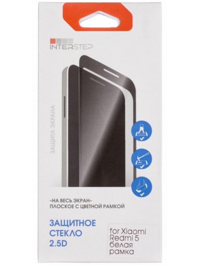 

Защитное стекло InterStep Full Screen для Xiaomi Redmi 5 белая рамка, Full Screen для Xiaomi Redmi 5 белая рамка