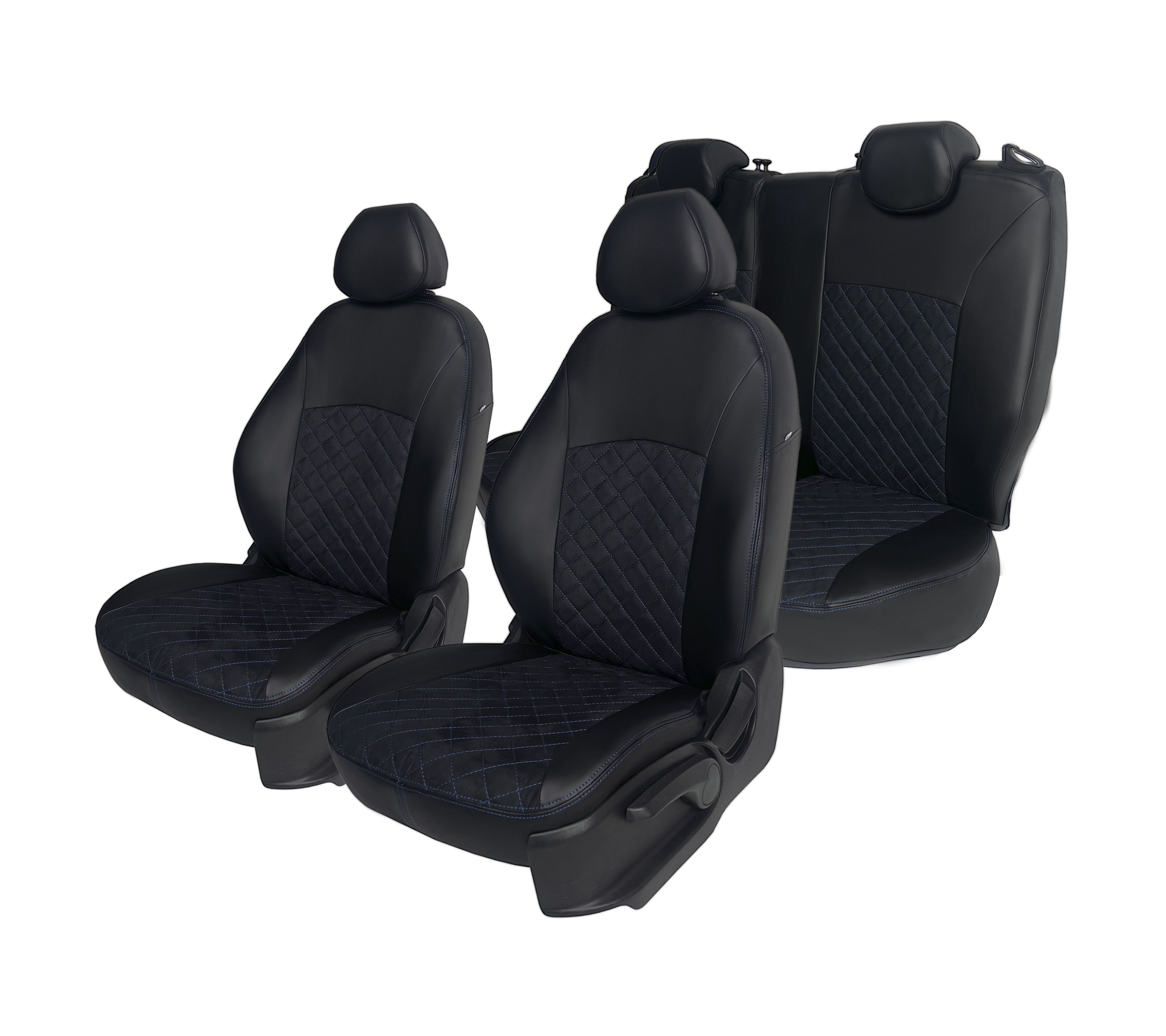 

Чехлы на сиденья Ford Focus -2, 2004-2011 г.в., Седан Хэтчбек Универсал Раздельная спинка, Черный