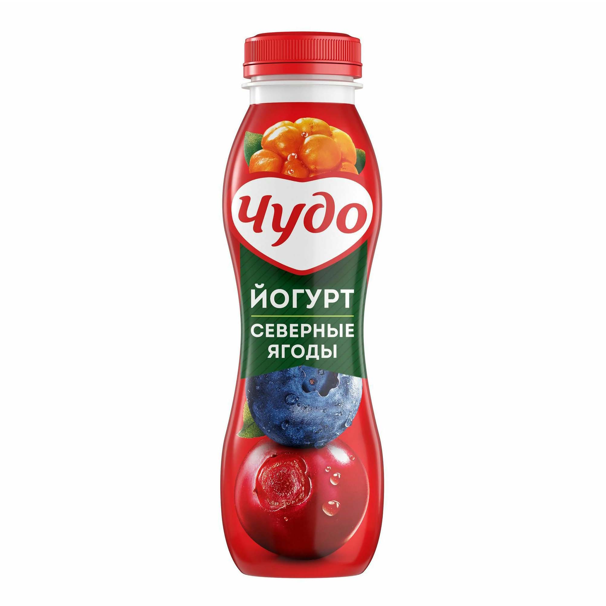 

Питьевой йогурт Чудо брусника - голубика - морошка 2,4% 270 г бзмж