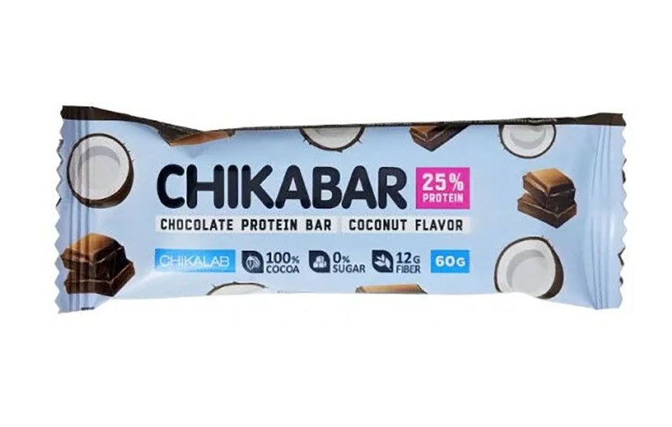 

Chikalab Chikalab Chikabar 60 г, 1 шт, вкус: кокосовый с шоколадной начинкой