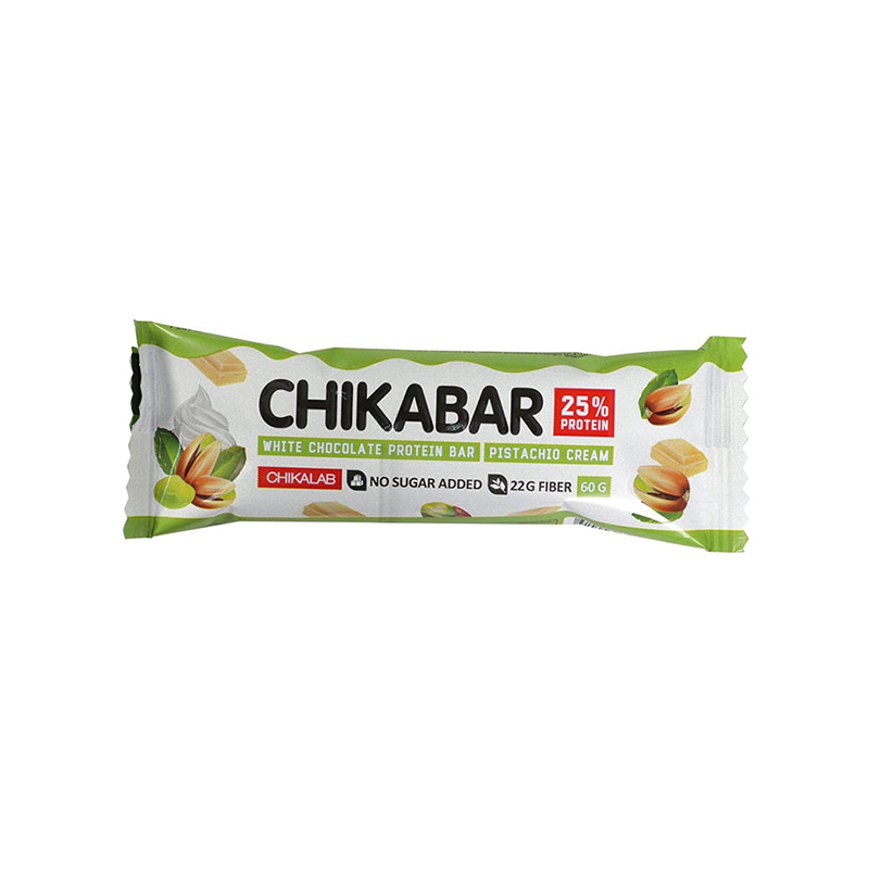

Chikalab Chikalab Chikabar с белым шоколадом 60 г, 1 шт, вкус: фисташковый крем