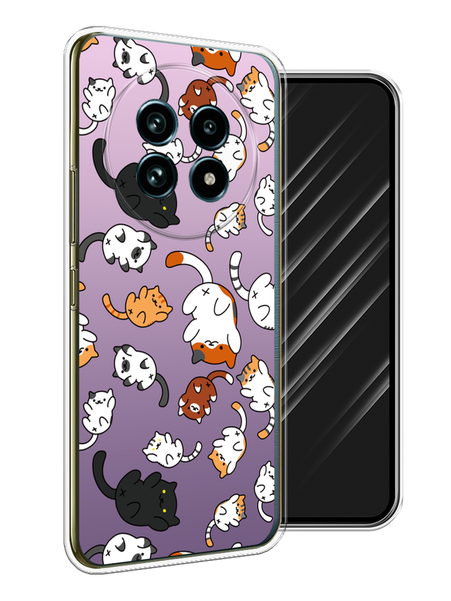 

Чехол Awog на Realme 13 Pro+/13 Pro "Котопад", Фиолетовый;белый, 2518150-1
