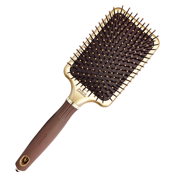Щетка EXPERT CARE RECTANGULAR Nylon Bristle Gold&Brown L щетка для укладки волос expert care rectangular nylon bristle blacklabel l