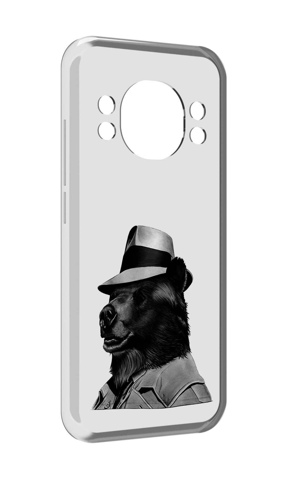 

Чехол MyPads медведь в шляпе для Doogee S98 / S98 Pro, Прозрачный, Tocco