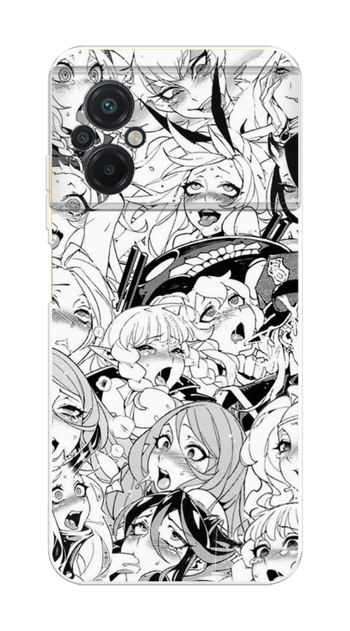 

Чехол на Xiaomi Poco M5 "Ахегао манга тян", Черный;белый;серый, 316450-1