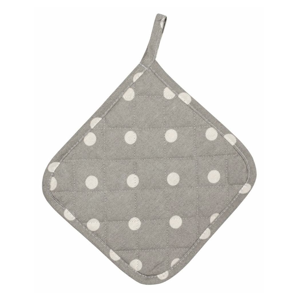 

Приxватка Guten Morgen Grey polka dot 20x20 см рогожка гороx серая, Серый