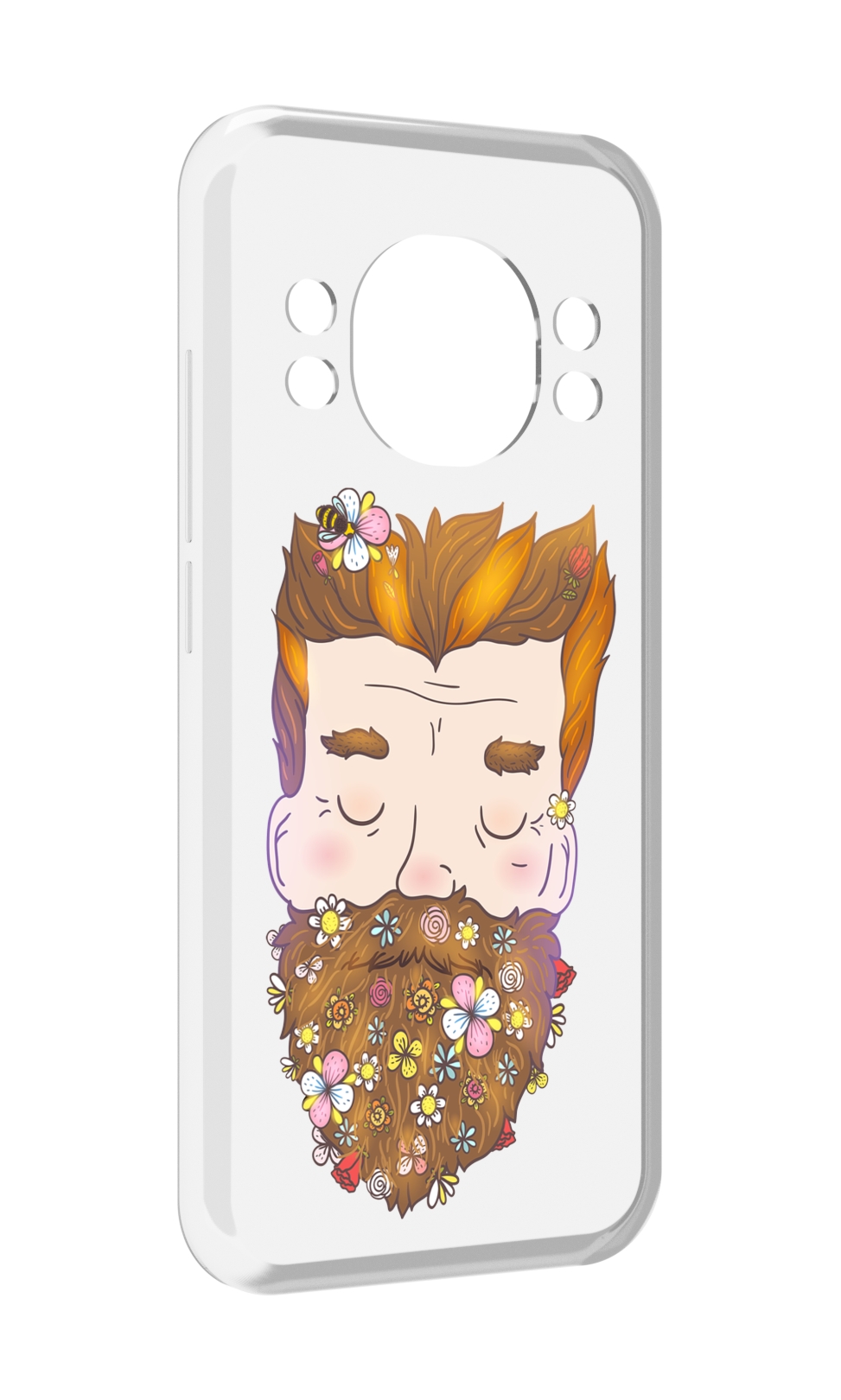 

Чехол MyPads мужчина с цветами в бороде для Doogee S98 / S98 Pro, Прозрачный, Tocco