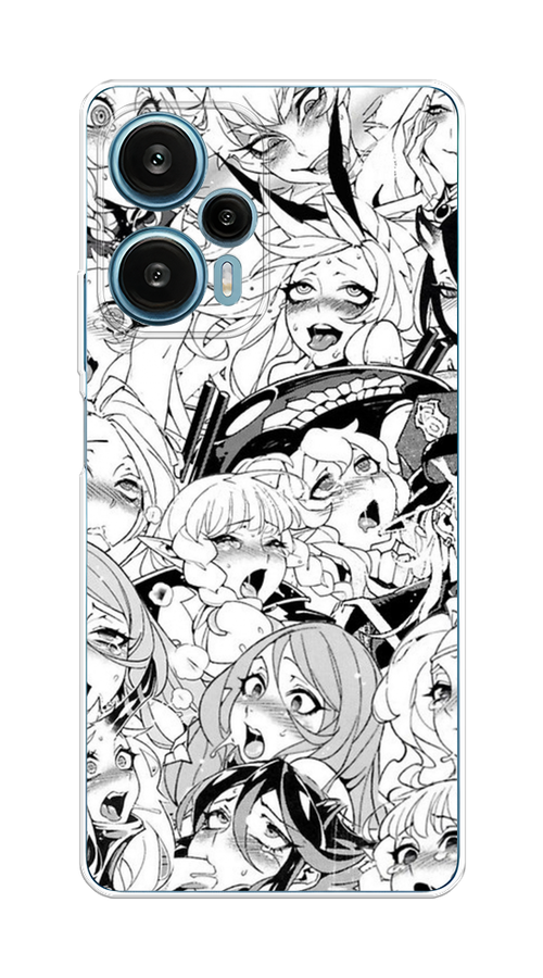 

Чехол на Xiaomi Redmi Note 12 Turbo/Poco F5 "Ахегао манга тян", Черный;белый;серый, 318450-1