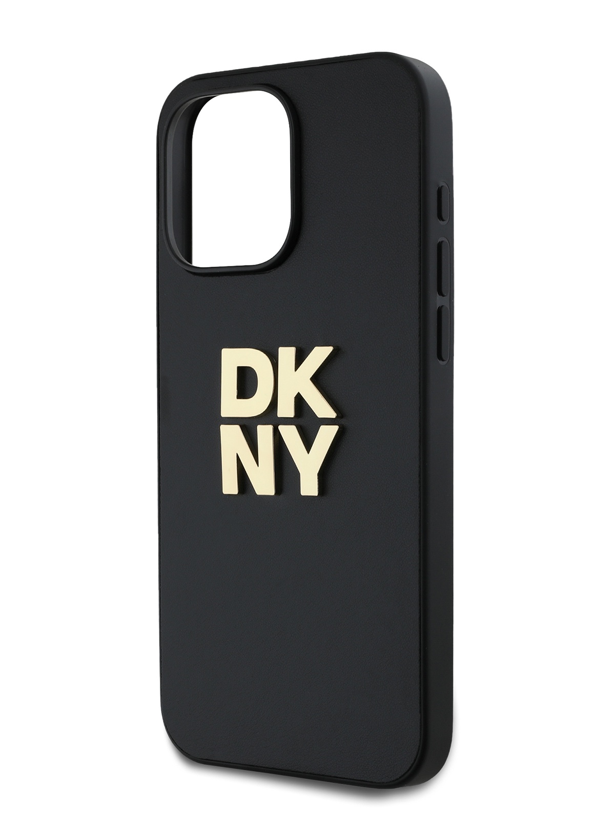 Чехол DKNY для iPhone 15 Pro Max из экокожи с ремешком на руку, черный