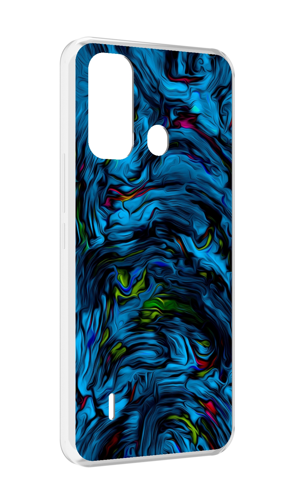 

Чехол MyPads голубая краска в темноте для ITEL A49 / A58 / A58 Pro, Прозрачный, Tocco