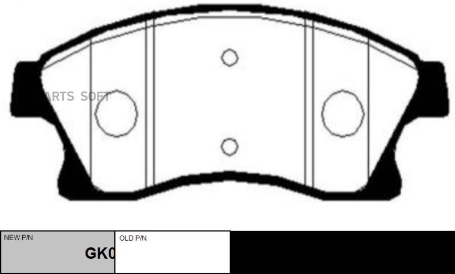 

CTR Колодки CHEVROLET AVEO (T300),CRUZE(J300, J305, J308)(R15) CTR CKKD-21