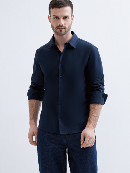 

Рубашка мужская ZARINA 3225130360 синяя XL, 3225130360