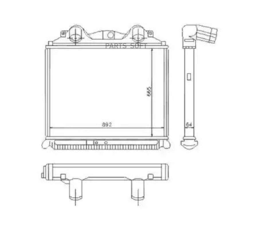 

Интеркулер алюм/пласт 665x892x64 man tga 00> NRF 30203