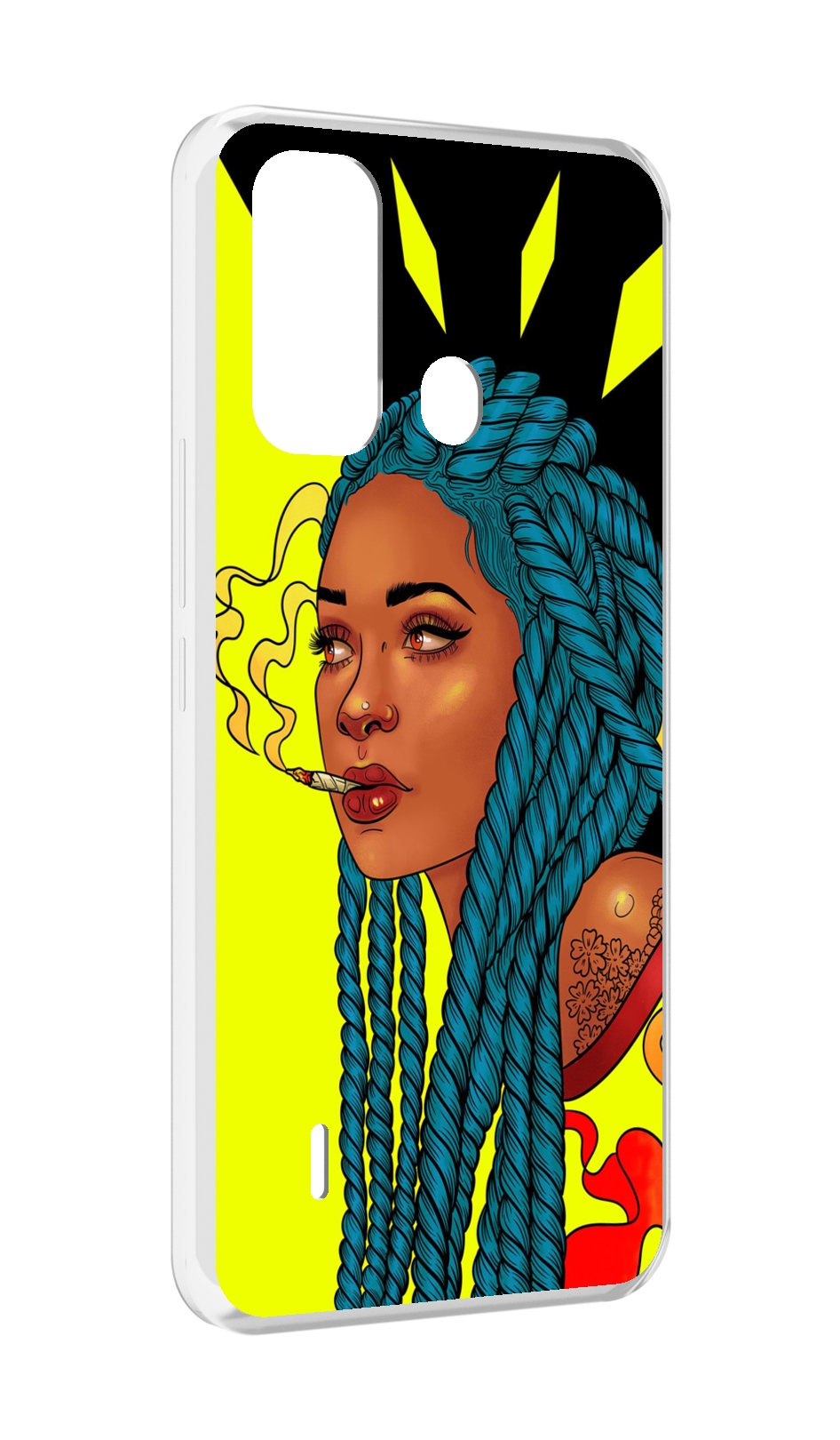 

Чехол MyPads девушка с запутанными волосами синий женский для ITEL A49 / A58 / A58 Pro, Прозрачный, Tocco