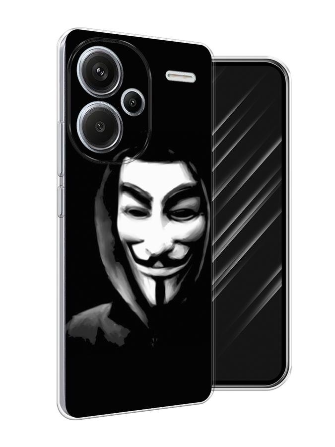 

Чехол Awog на Redmi Note 13 Pro+ "Анонимус", Черный;серый;белый, 320250-1