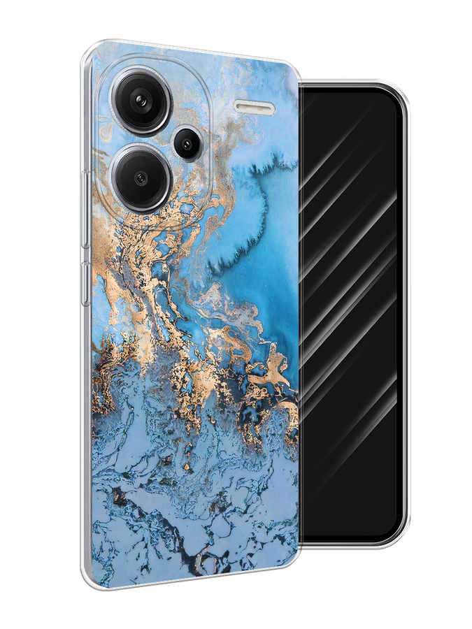 

Чехол Awog на Redmi Note 13 Pro+ "Морозная лавина синяя", Серебристый, 320250-1