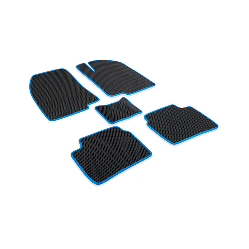 

Комплект ковриков в салон ЭВА CellMat Тойота Краун XI 170, черный-синий, Crown