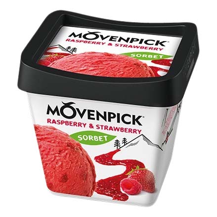 

Сорбет Movenpick Малина-клубника бзмж 500 мл
