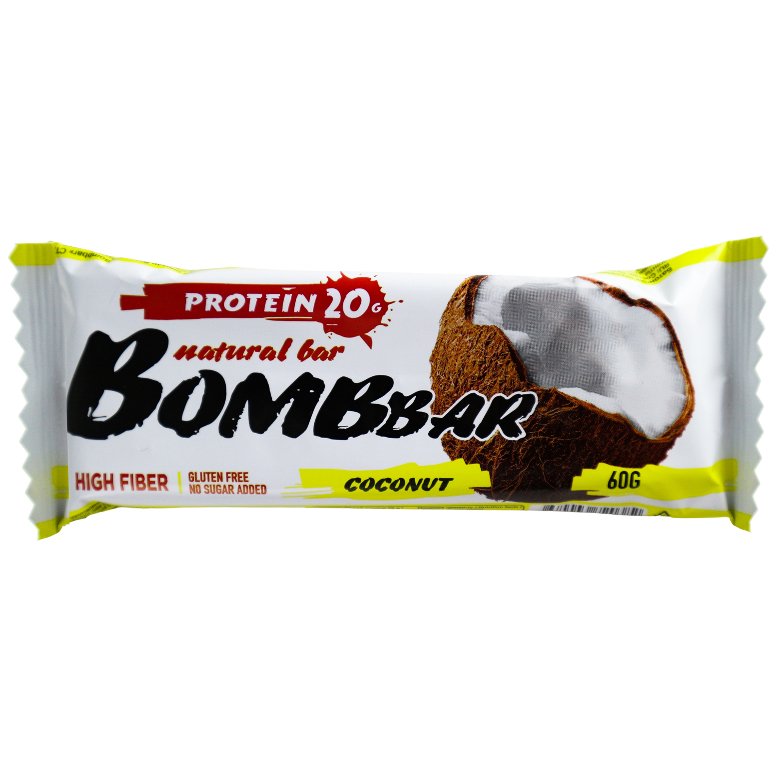Батончик BombBar протеиновый Кокос 60 г