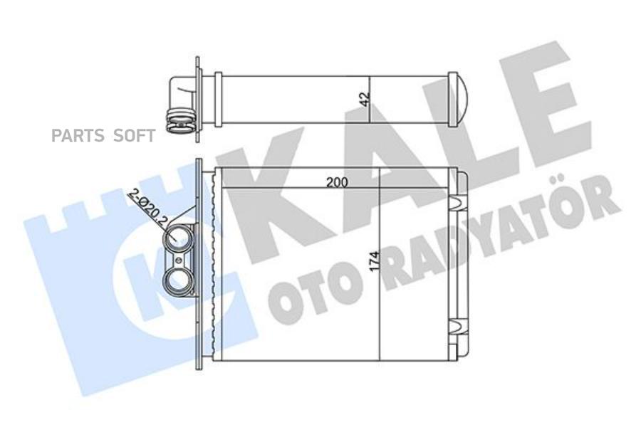 KALE Радиатор отопителя OPEL VECTRA B- SAAB 9-5 HEATER