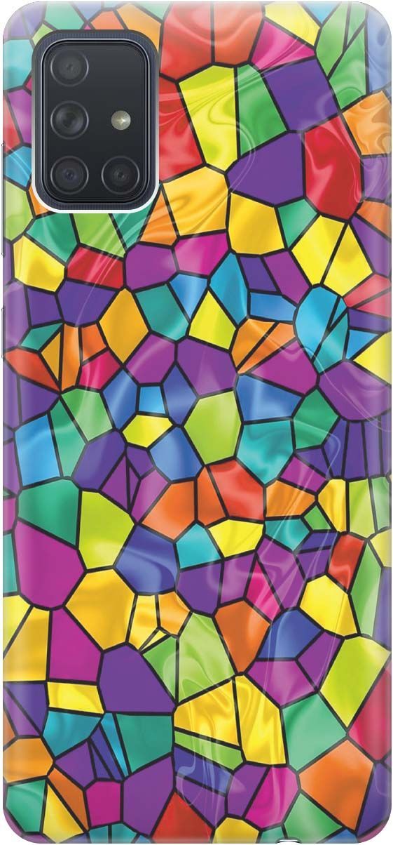 

Силиконовый чехол на Samsung Galaxy A71 с принтом "Яркая мозаика", Желтый;красный, 194