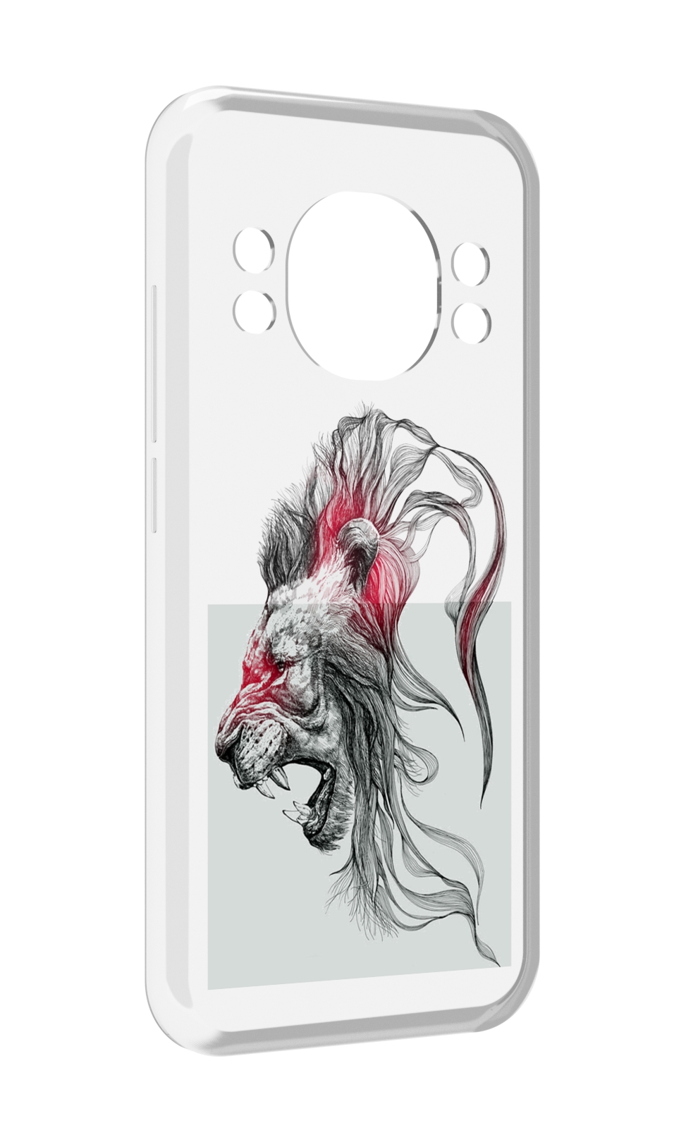 

Чехол MyPads разъяренный лев для Doogee S98 / S98 Pro, Прозрачный, Tocco