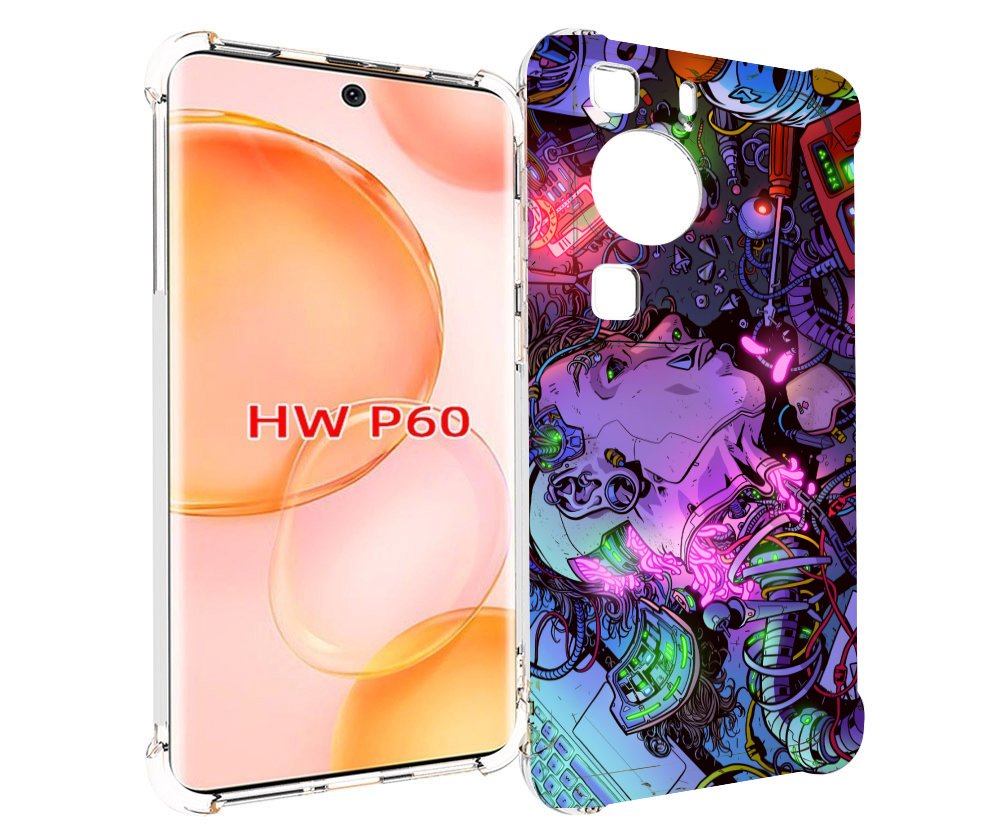 

Чехол MyPads голова робота мультик для Huawei P60, Tocco