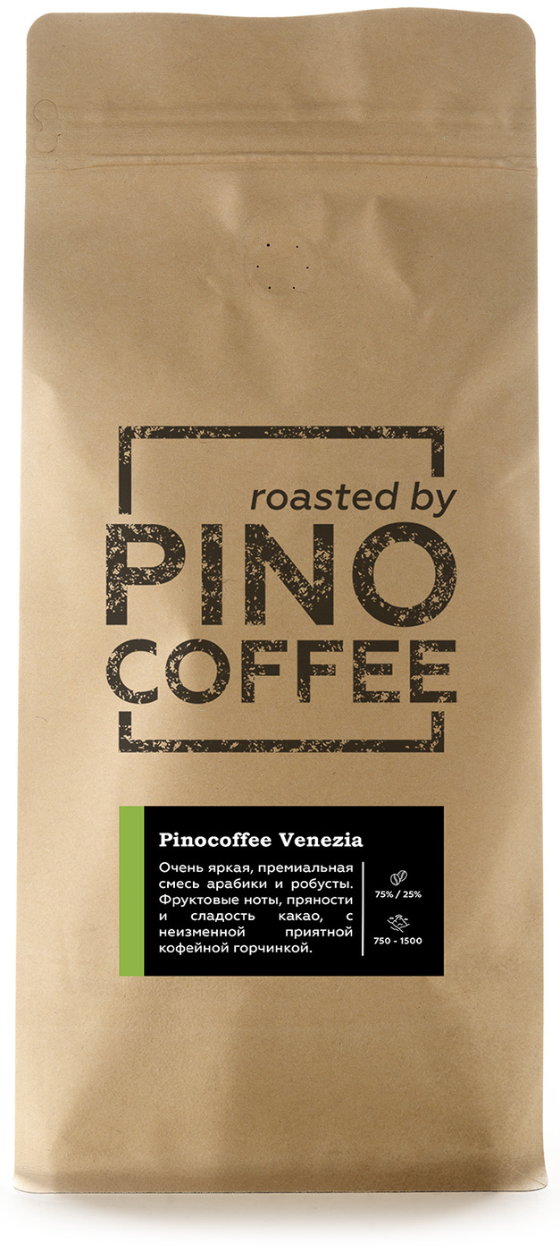 

Свежеобжаренный кофе PINOCOFFEE Pinocoffee Venezia (купаж) 1000 гр в зернах, Venezia