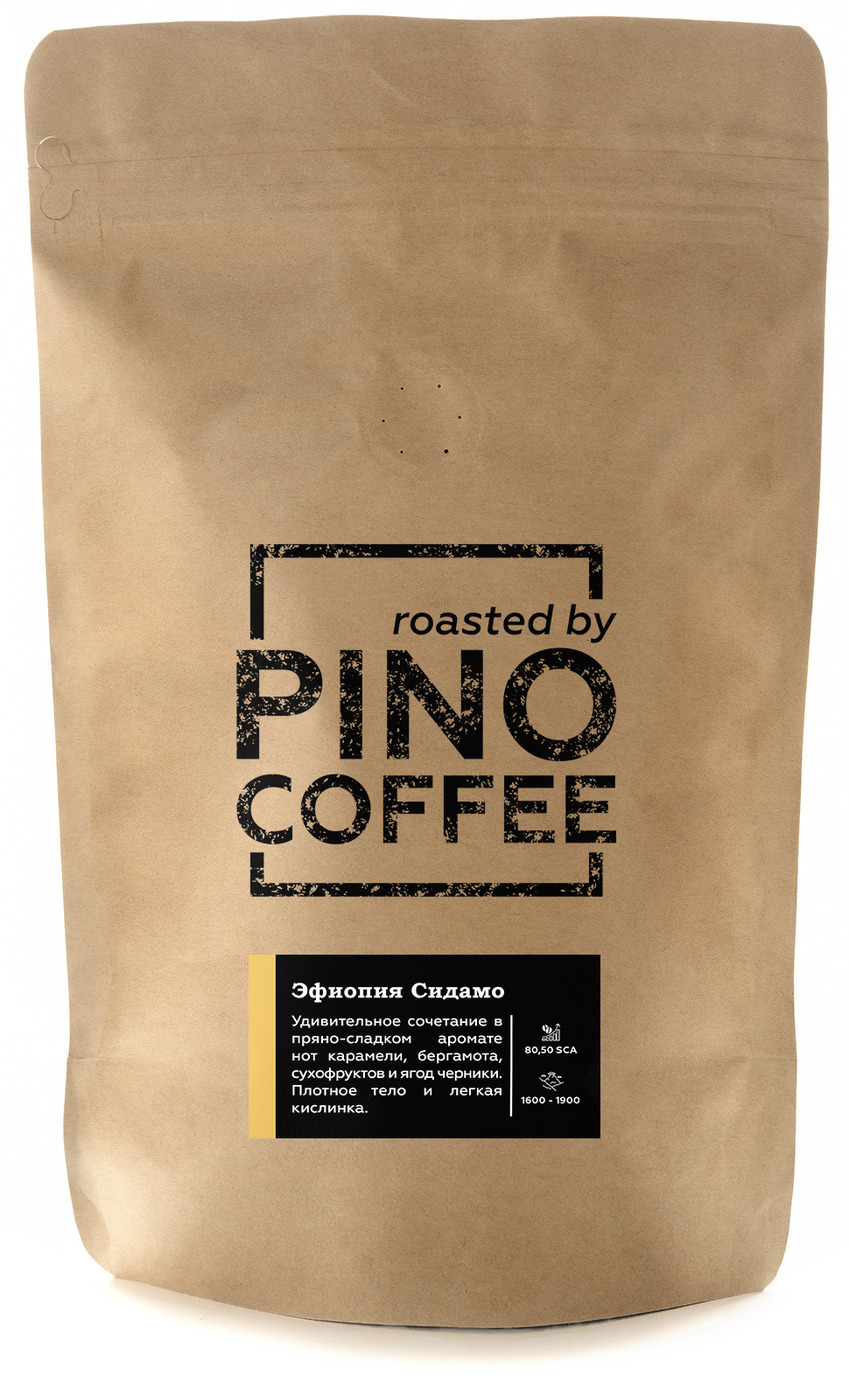 

Свежеобжаренный кофе PINOCOFFEE Эфиопия Сидамо 250 гр в зернах, Sidamo