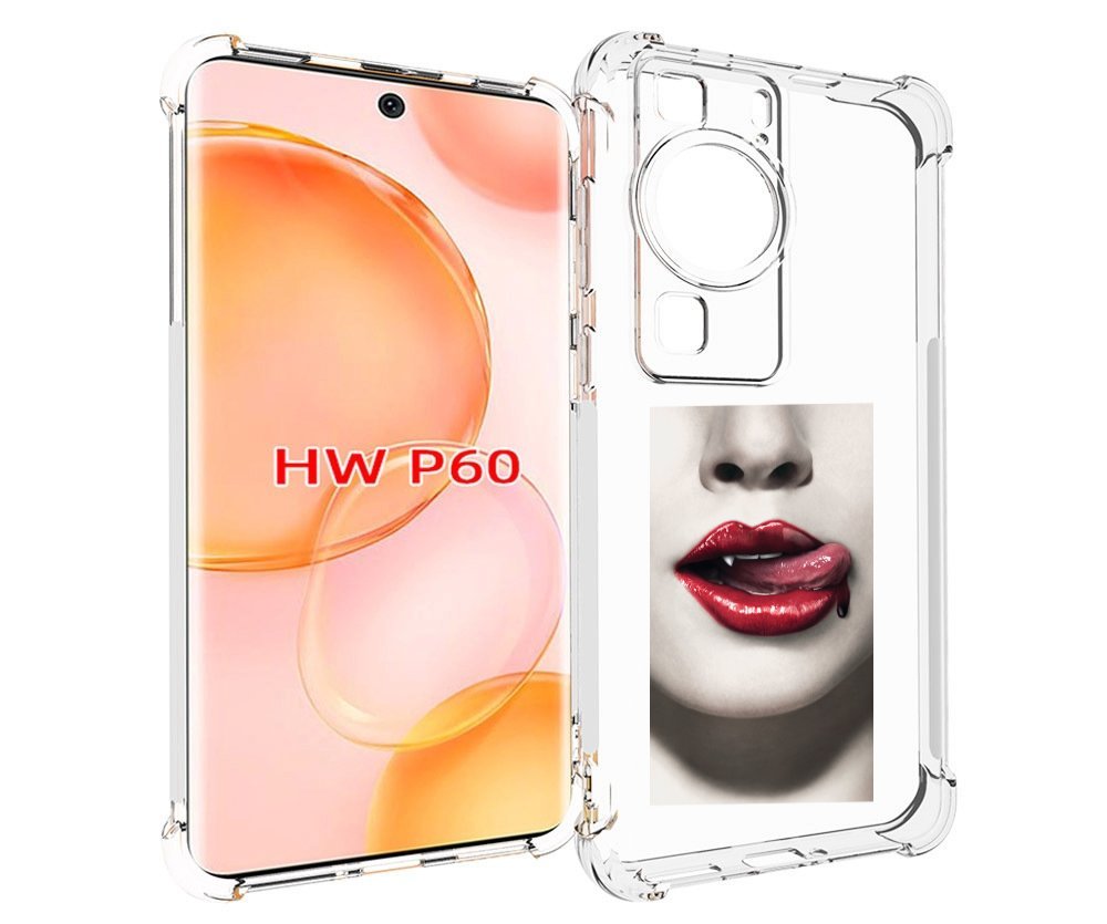 

Чехол MyPads губы-вампирши для Huawei P60, Tocco