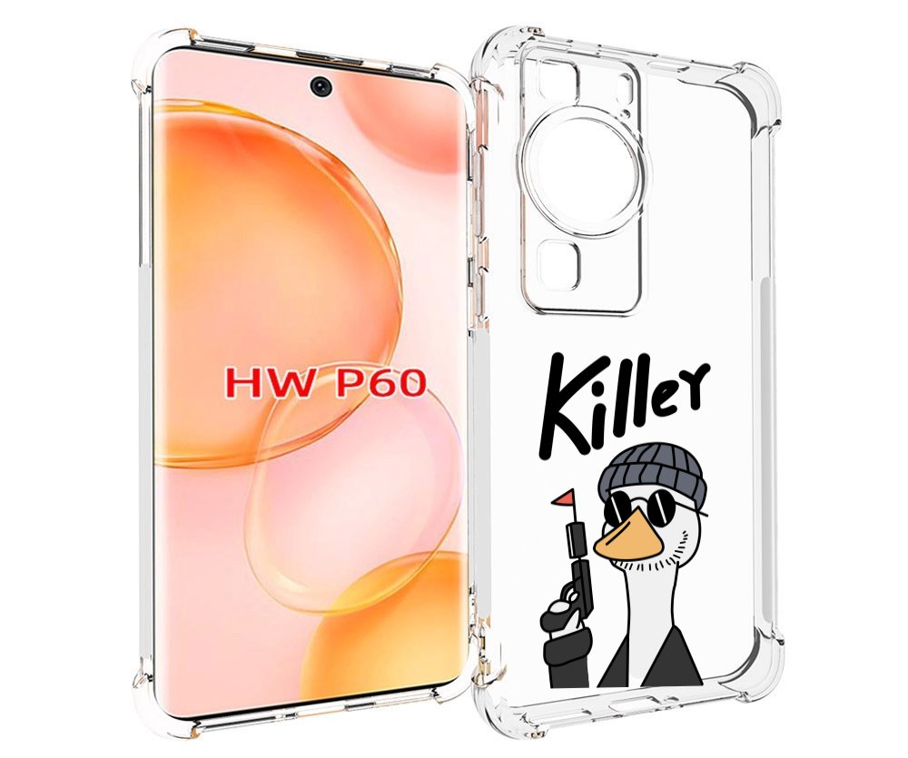 Чехол MyPads гусь-с-пистолет для Huawei P60