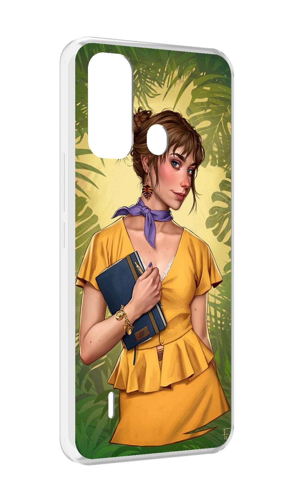 

Чехол MyPads девушка-в-зелени женский для ITEL A49 / A58 / A58 Pro, Прозрачный, Tocco