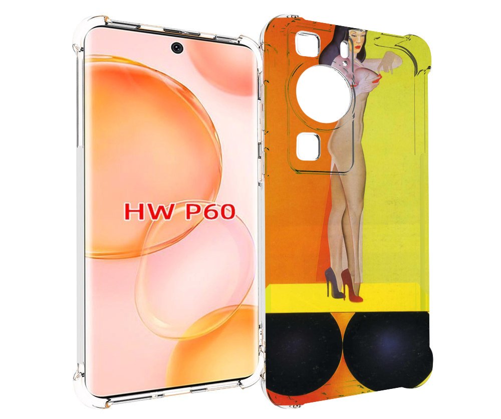 

Чехол MyPads девушка на шарах женский для Huawei P60, Tocco