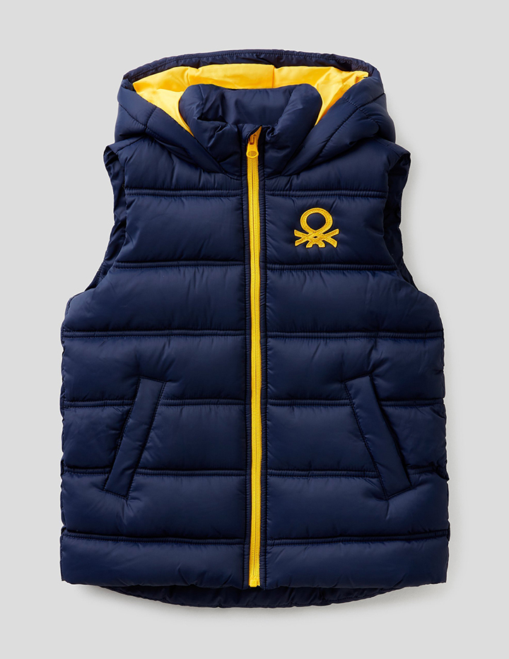 

Жилет для мальчиков Benetton цв. синий р.128, 21A_2WU05G2K0