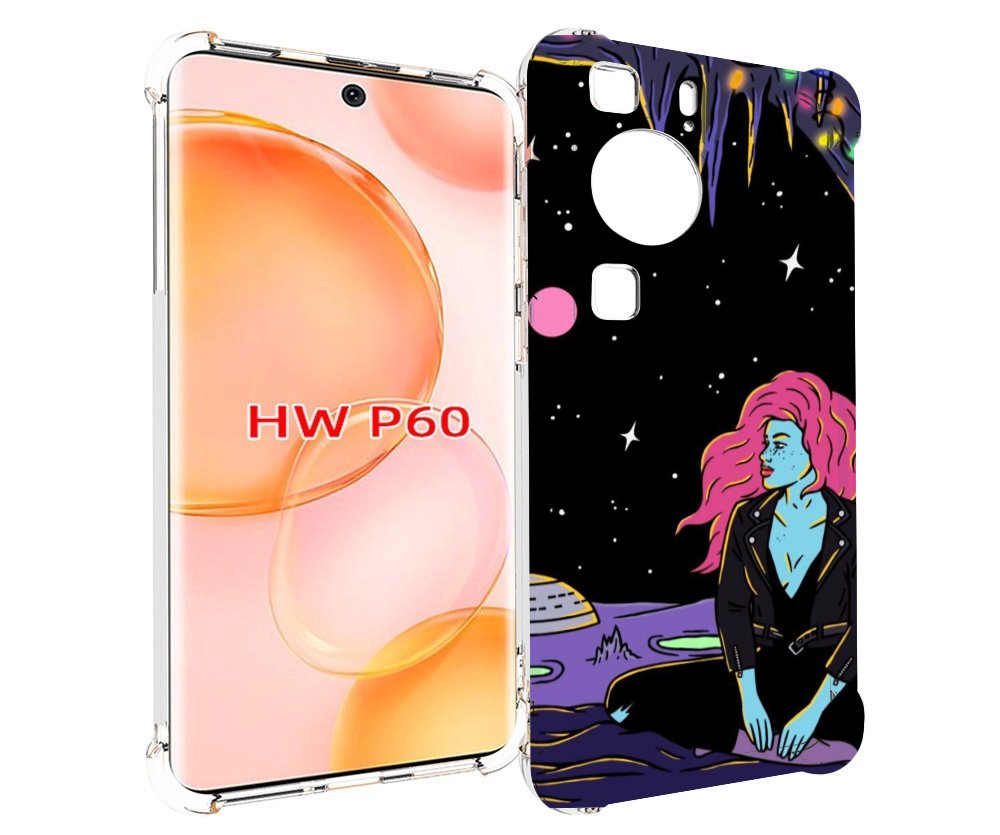 

Чехол MyPads девушка с красными волосами в космосе женский для Huawei P60, Tocco