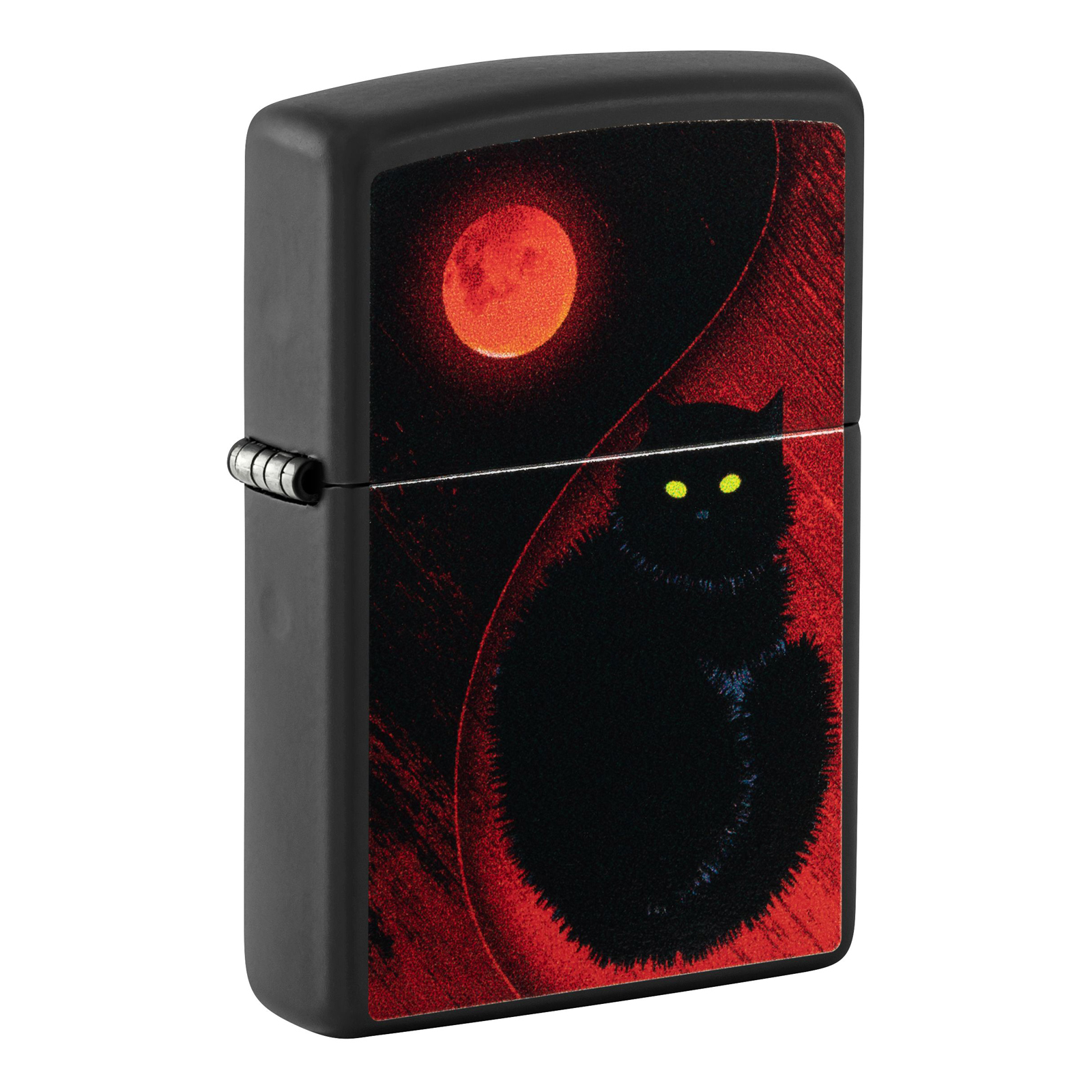 Зажигалка бензиновая Zippo Black Cat с покрытием Black Matte